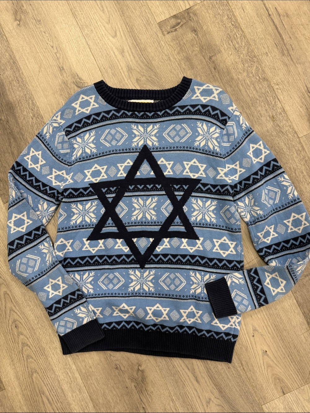 Holiday Sweater with Star of David.